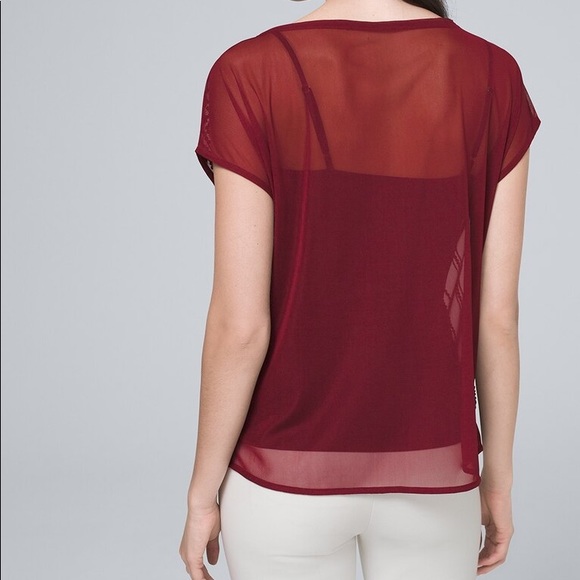 WHBM • Madder Red • embellished top Sz S - Picture 3 of 10